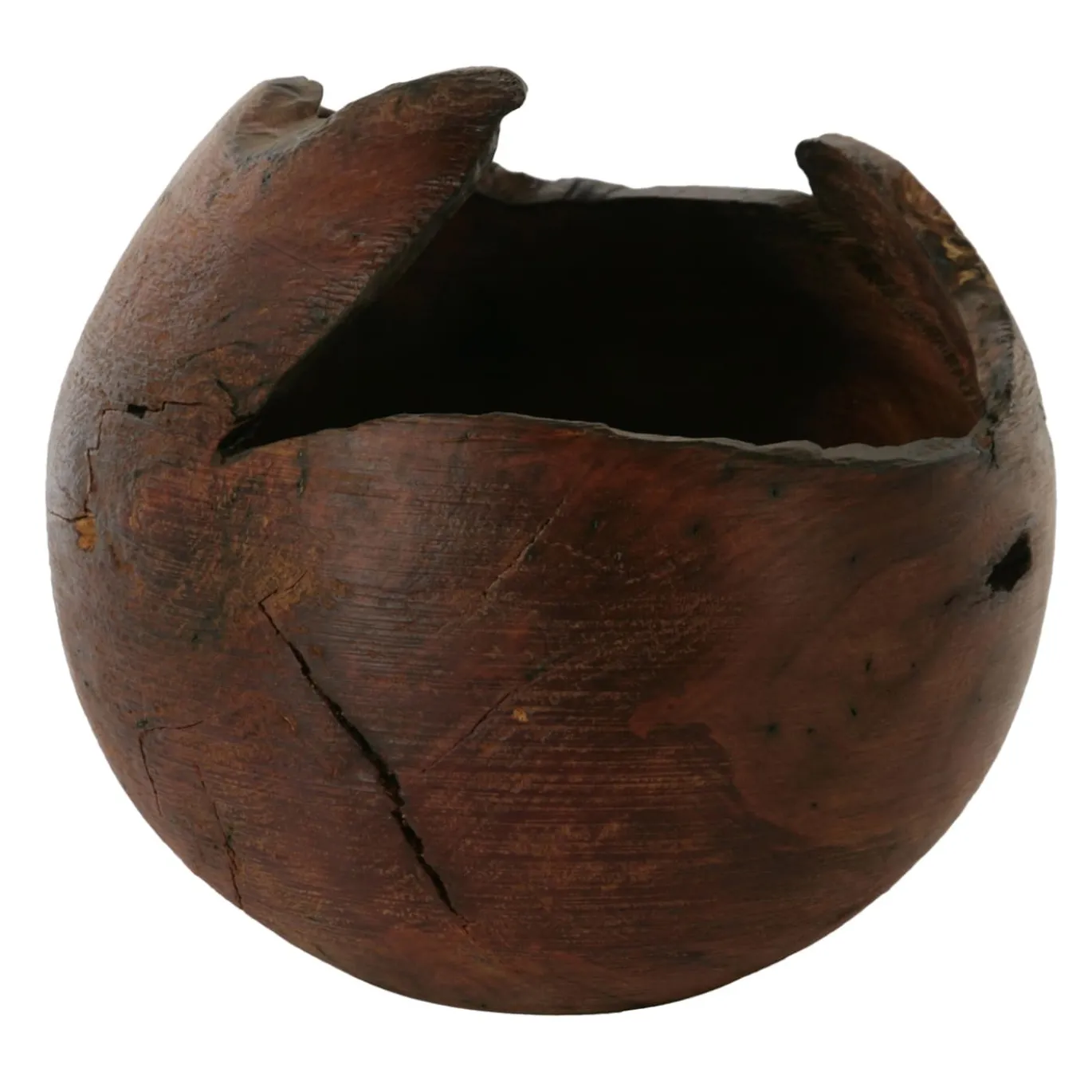Vaso sferico in legno Carver
