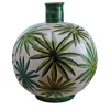 Vaso sferico verde Palme