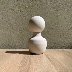 Vaso S.4 in ceramica bianca opaca