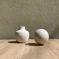Vaso S.4 in ceramica bianca opaca