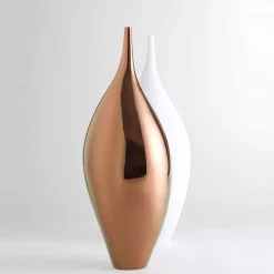 Vaso Soffio in Ceramica Bronzo