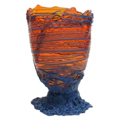 Vaso Spaghetti L in Resina Arancione di Gaetano Pesce