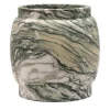 Vaso Stone Luana M in marmo verde di Jacopo Simonetti