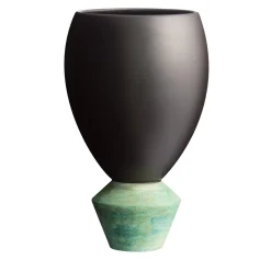 Vaso Strophios nero e rame ossidato di Jean-Christophe Clair
