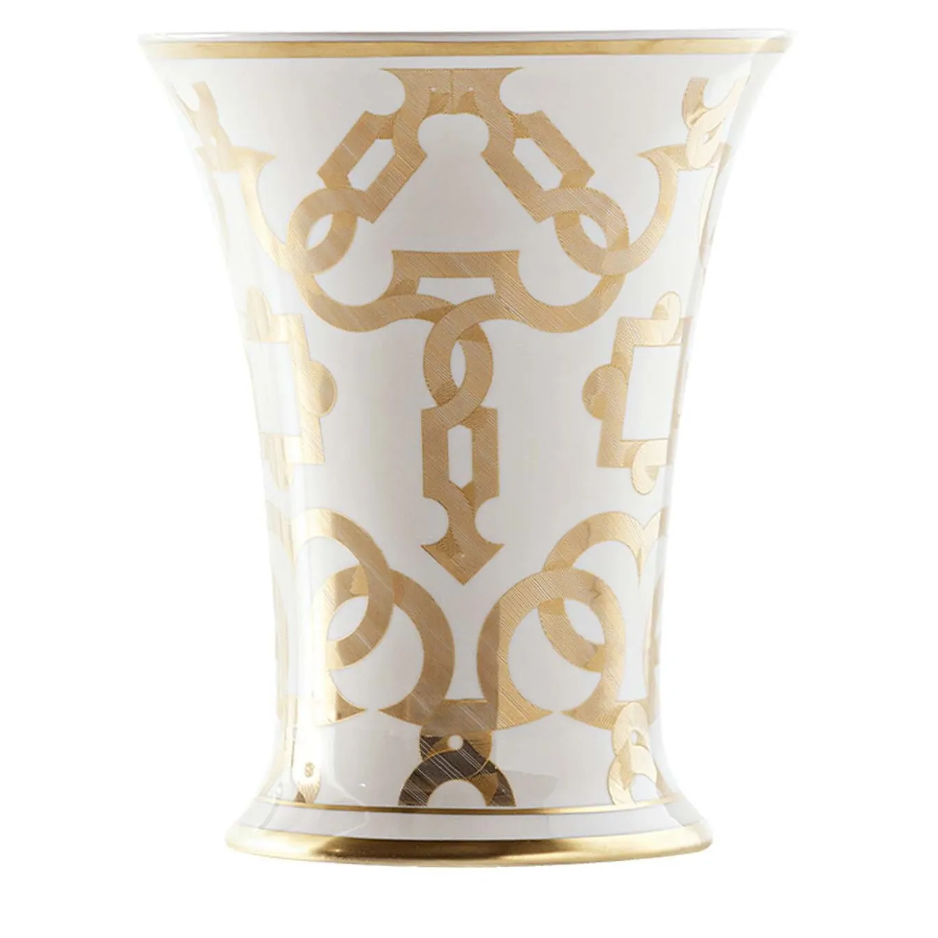 Vaso Tarsia bianco e oro