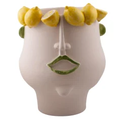 Vaso Testa in Ceramica Multicolore Domitilla