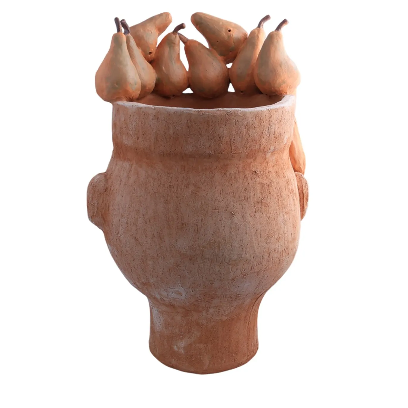 Vaso testa in terracotta La Regina delle Pere