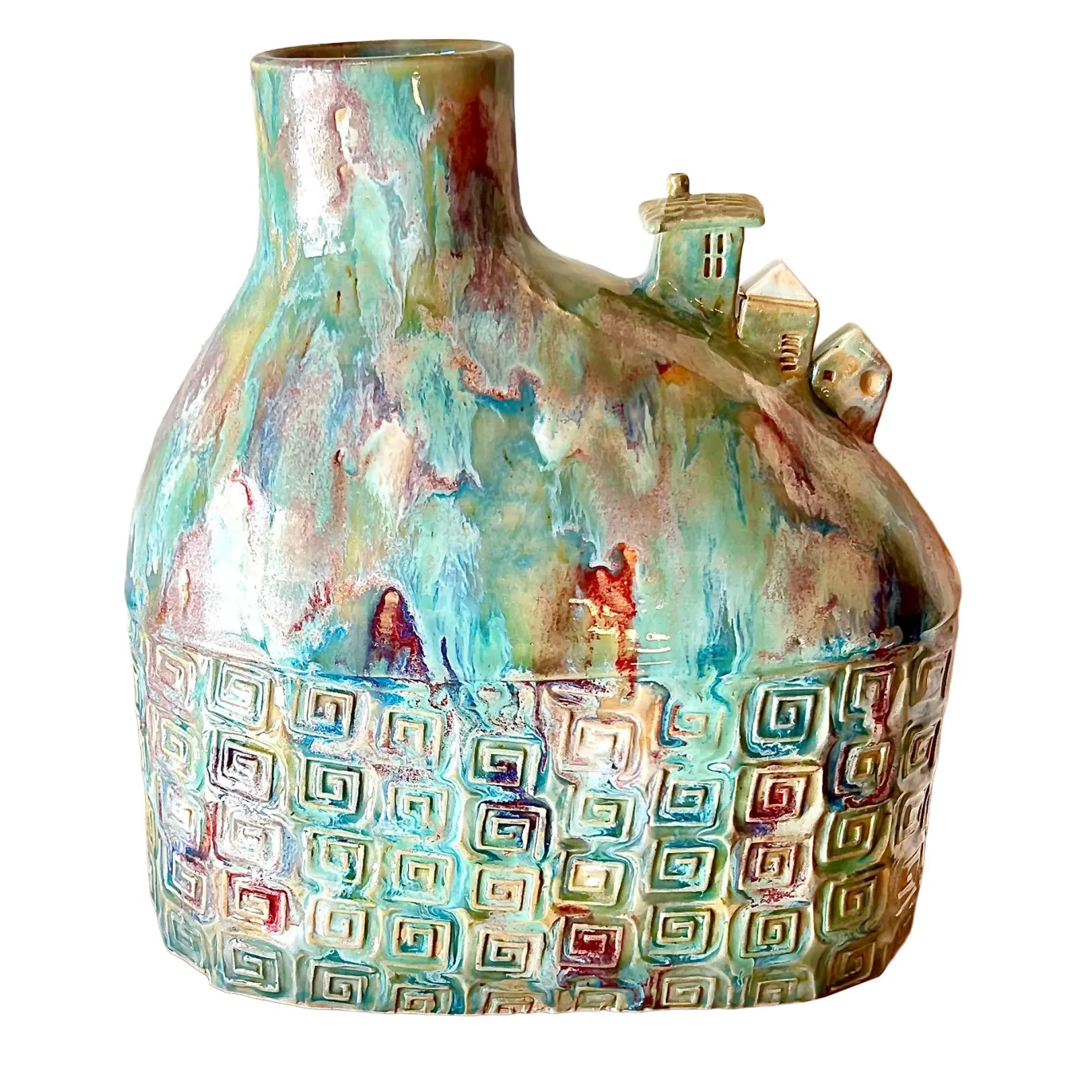 Vaso Texture Iridescente in Ceramica della Collezione Micromondo