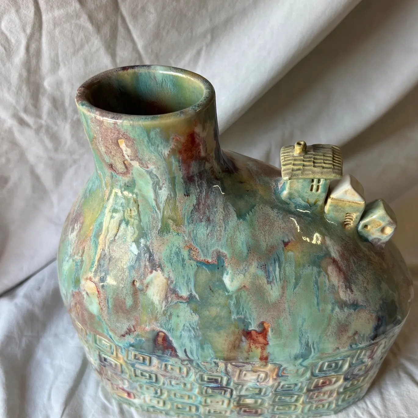Vaso Texture Iridescente in Ceramica della Collezione Micromondo