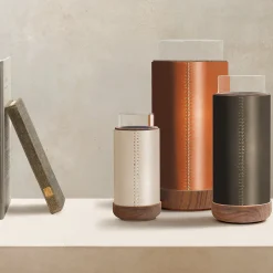 Vaso Toiles De Noyer Alto Cognac di Sonja Maraite