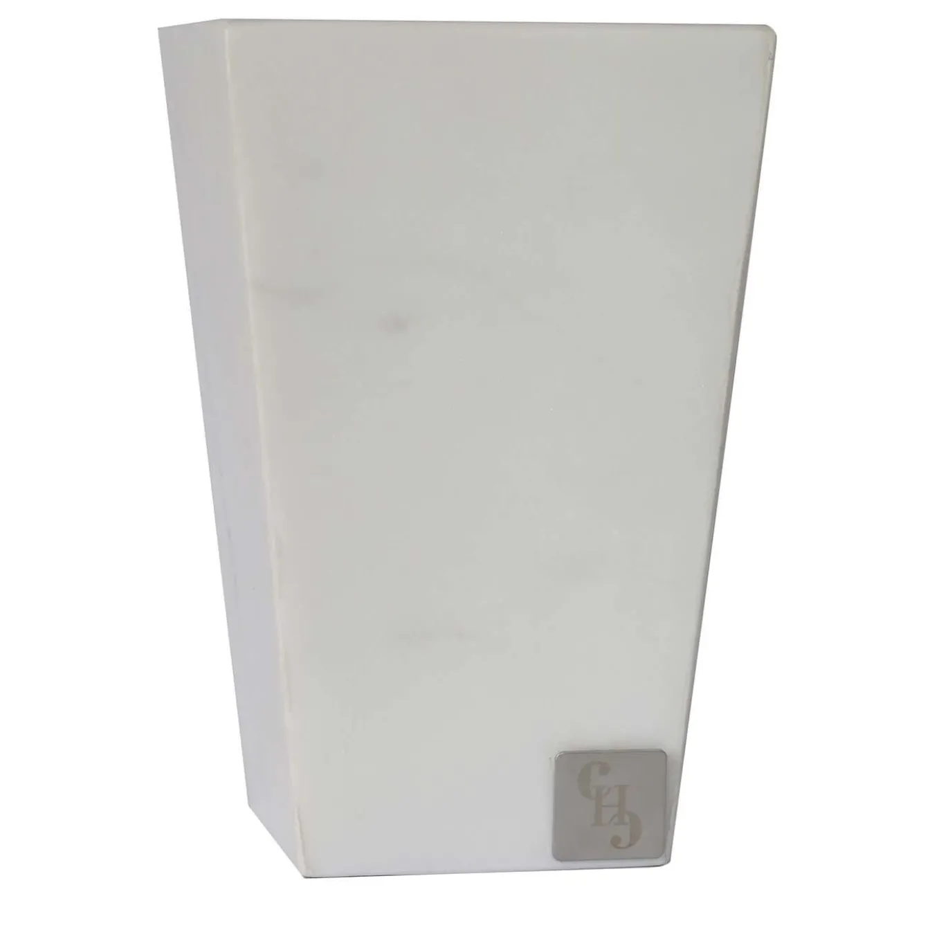 Vaso Trapezio in marmo bianco di Carrara