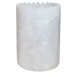 Vaso Triangoli in onice bianco