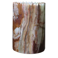 Vaso Triangoli in onice verde