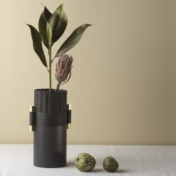 Vaso Tropezienne con manici in ottone lucido