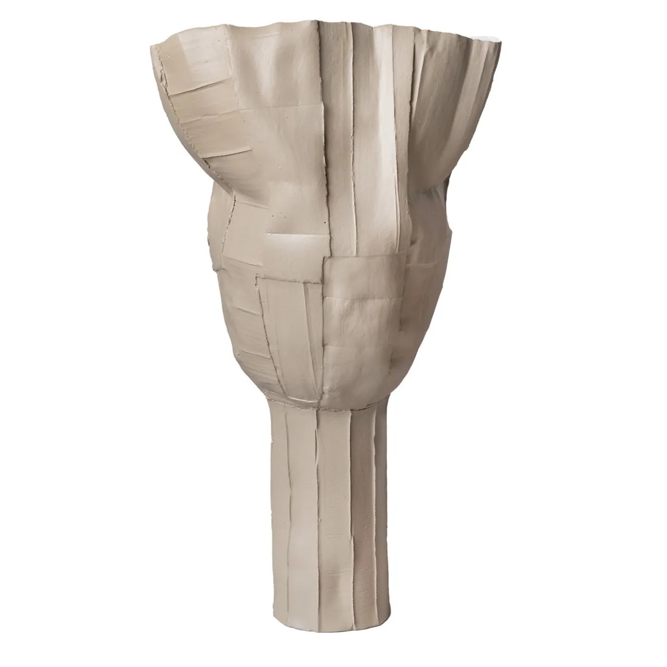 Vaso Tulipano Bowl Gigante Corteccia B17/Sabbia Chiaro