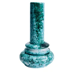 Vaso Venere grande in ceramica smaltata verde ramina