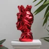 Vaso Vulcano Testa di Mora in Marmo Rosso