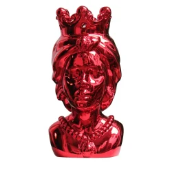 Vaso Vulcano Testa di Mora in Marmo Rosso