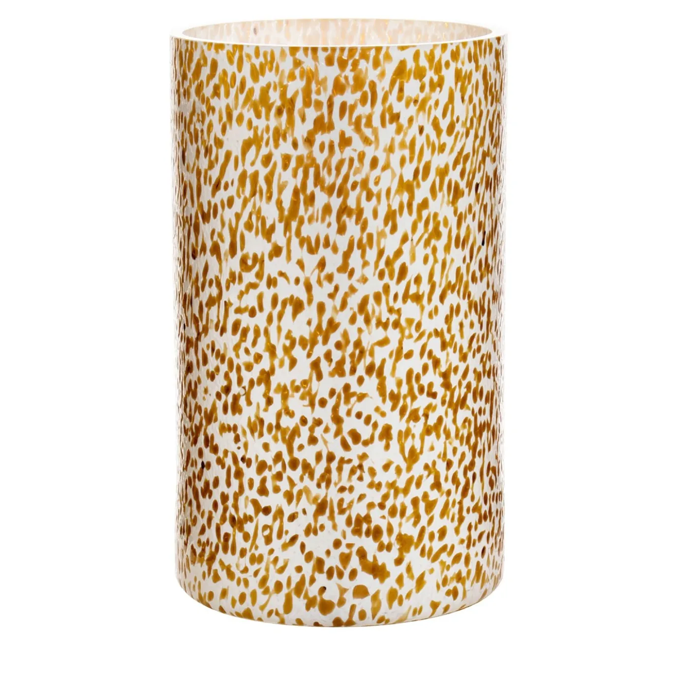 Vaso X-Alto in Vetro di Murano Avorio e Ambra