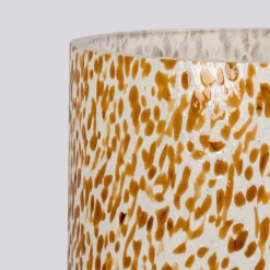 Vaso X-Alto in Vetro di Murano Avorio e Ambra