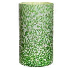 Vaso X-Alto in Vetro di Murano Smeraldo e Avorio