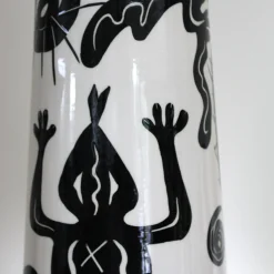 Vaso Xamen bianco e nero di Jean-Christophe Clair