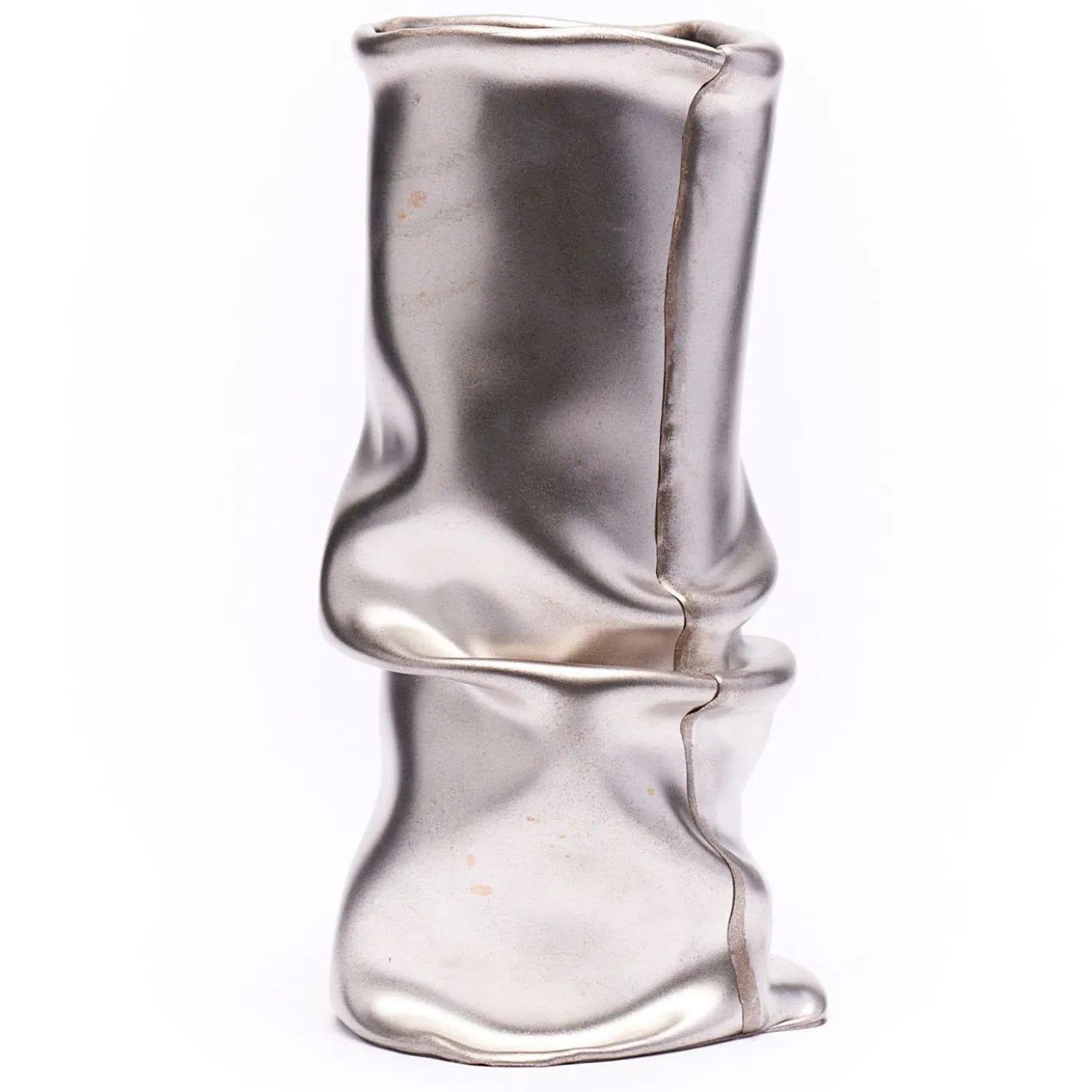 Venere Piccolo vaso plissettato argentato
