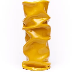 Venere Vaso piccolo plissettato giallo
