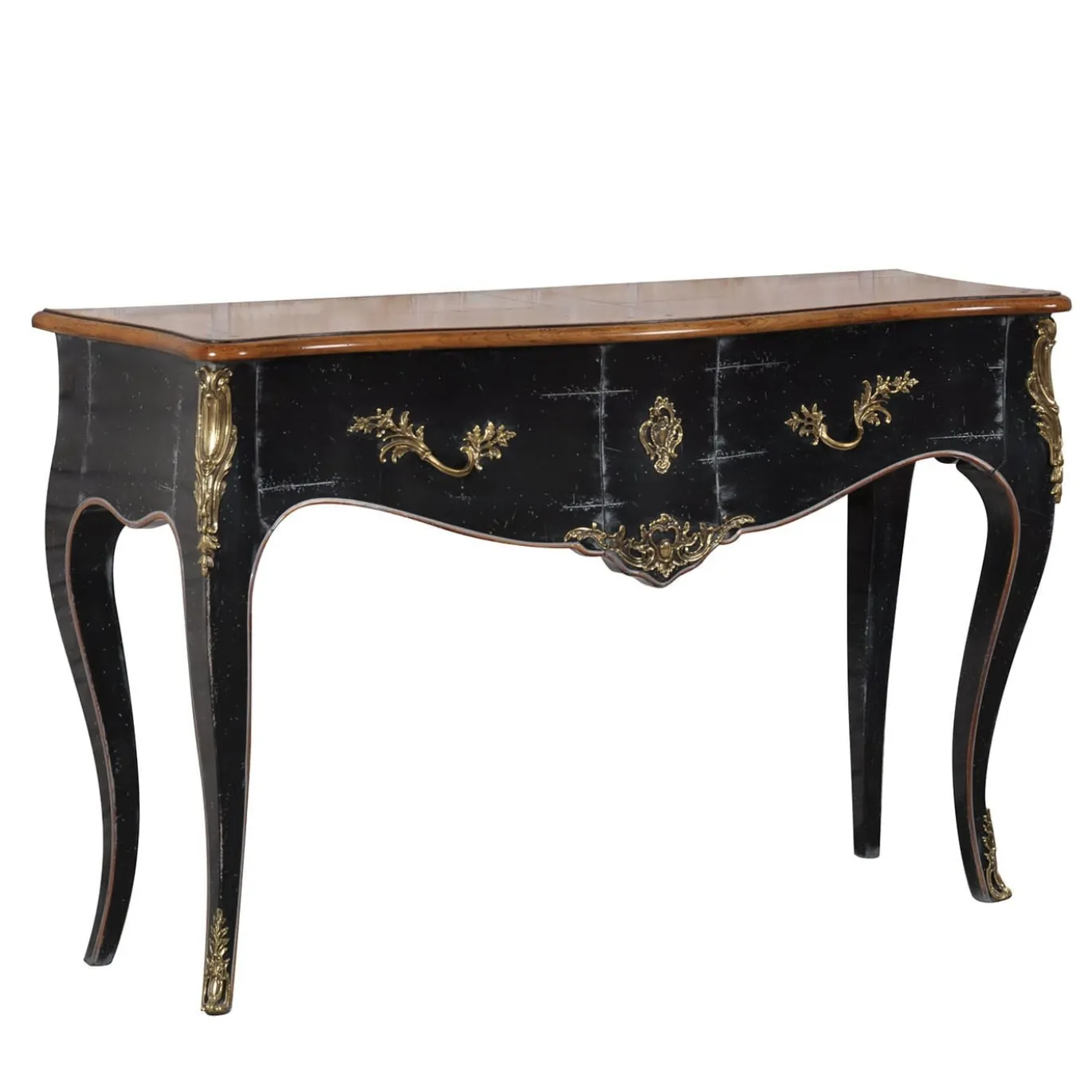 Venezia '700 Luigi XV Console nera in stile veneziano