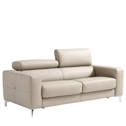 Verona Divano letto a 2 posti in pelle beige