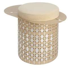 Versatile pouf dorato e argentato