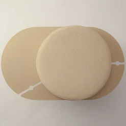 Versatile pouf dorato e argentato