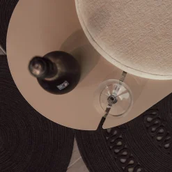 Versatile pouf dorato e argentato