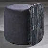 Verso Tiger Eye Blue Pouf