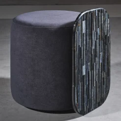 Verso Tiger Eye Blue Pouf