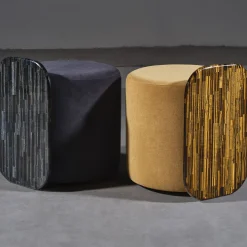 Verso Tiger Eye Blue Pouf