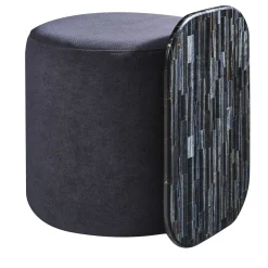 Verso Tiger Eye Blue Pouf