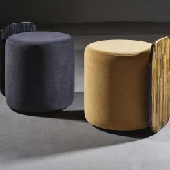 Verso Tiger Eye Blue Pouf