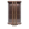 Vetrina a 2 porte in ottone e zebra