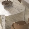 Victor Tavolo da pranzo per esterni in marmo bianco
