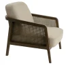 Vienna Lounge Poltrona in noce canaletto beige di Emmanuel Gallina