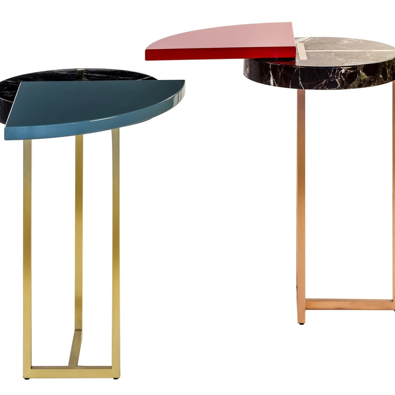 Wing End Table Blue