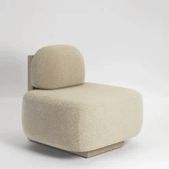 Yoshida Beige Bouclè Armchair