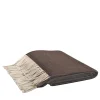 Zibelline 100% Cashmere Coperta marrone con frange